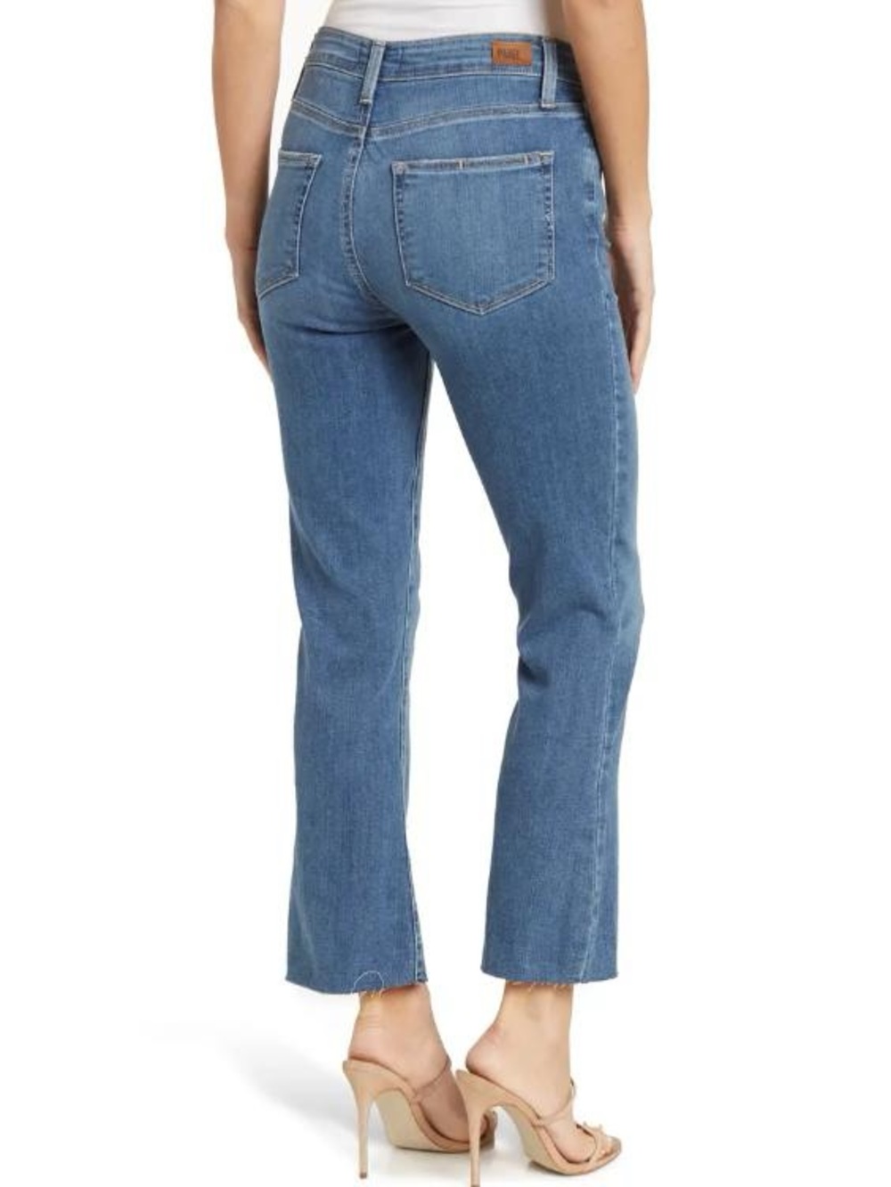 PAIGE Women’s Blue Denim Jeans - Rory Crop Flare